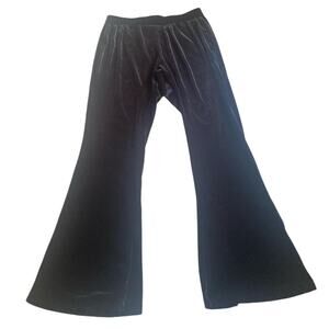 Y2k black velvet flare pants